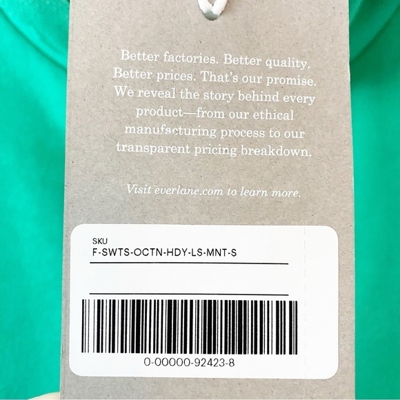 EVERLANE The Track Popover Hoodie Mint Green NWT - Picture 9 of 10